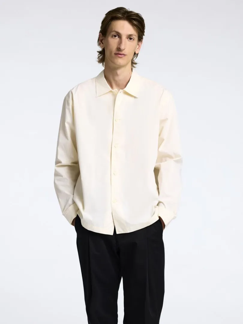 bomuld_overshirt_0-3.webp Overtøj | Skjorter>SELECTED 100% BOMULD OVERSHIRT Beige