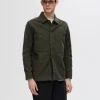 Overtøj | Skjorter>SELECTED 100% BOMULD OVERSHIRT Green