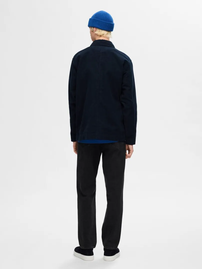 bomuld_overshirt_1-1.webp Overtøj | Skjorter>SELECTED 100% BOMULD OVERSHIRT Blue