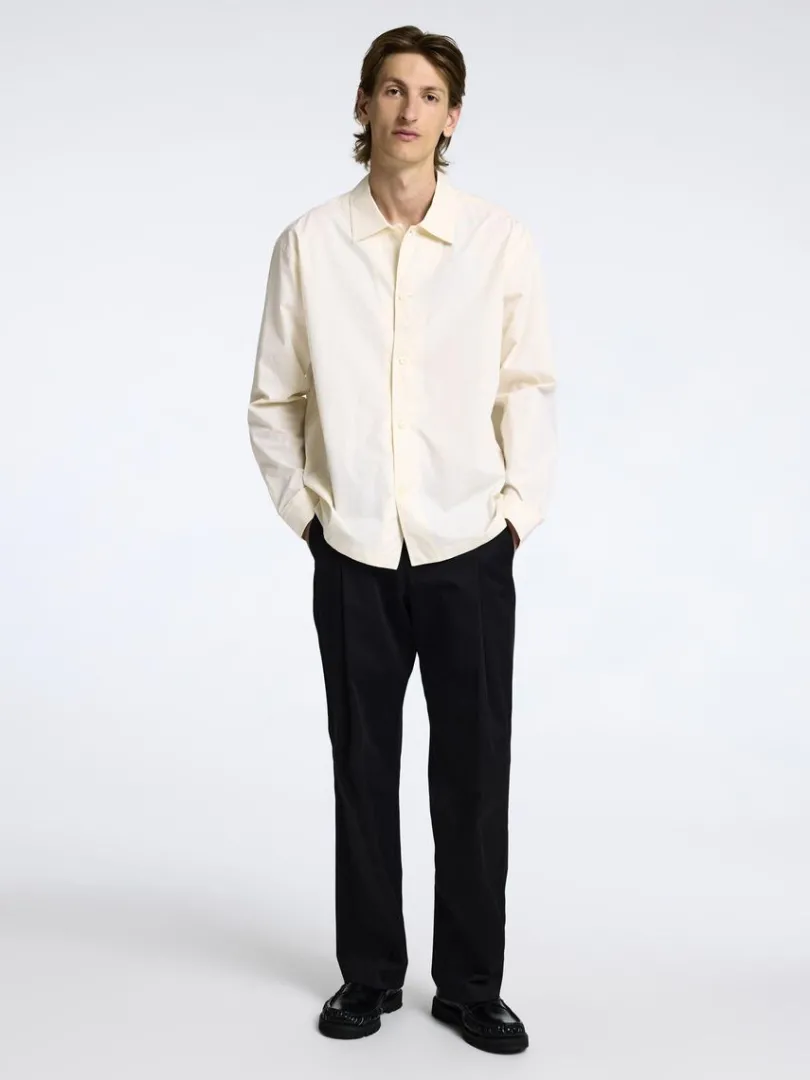 bomuld_overshirt_2-3.webp Overtøj | Skjorter>SELECTED 100% BOMULD OVERSHIRT Beige