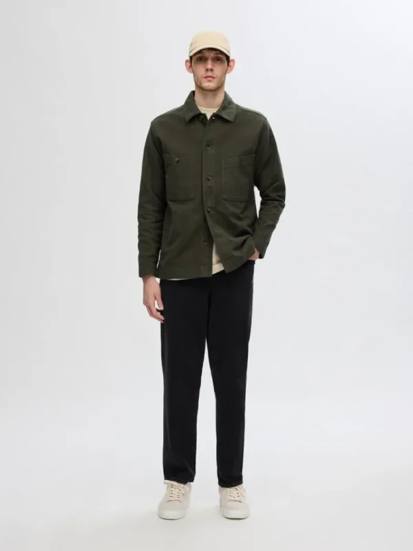 Overtøj | Skjorter>SELECTED 100% BOMULD OVERSHIRT Green