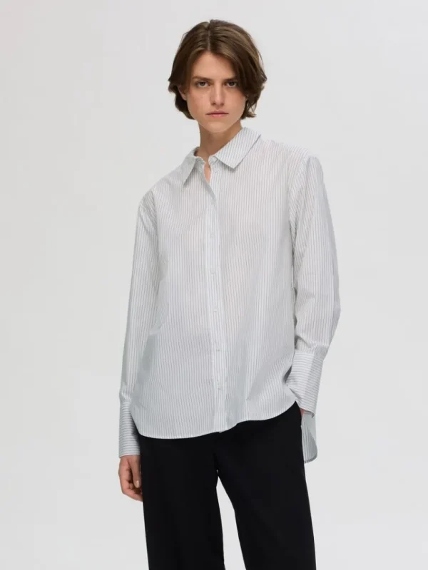 Skjorter>SELECTED 100% BOMULD SKJORTE White