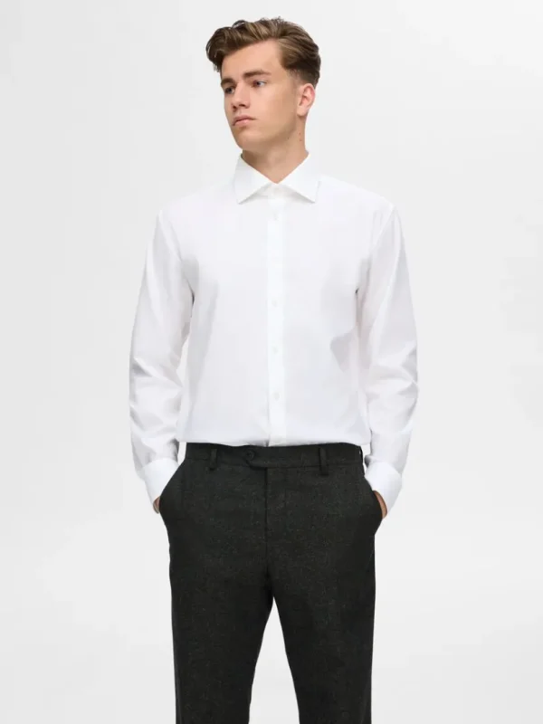 Skjorter>SELECTED 100% BOMULD SKJORTE White