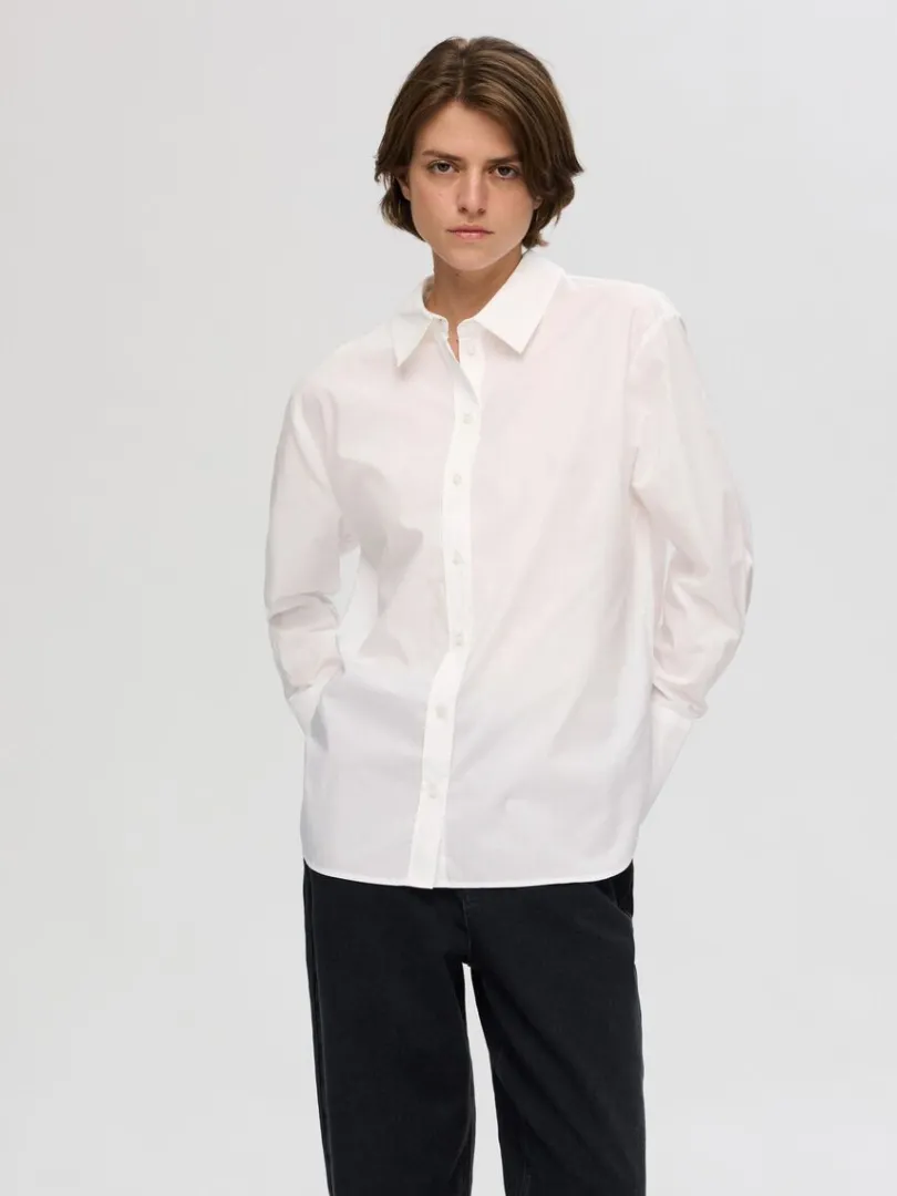bomuld_skjorte_0.webp Skjorter>SELECTED 100% BOMULD SKJORTE White