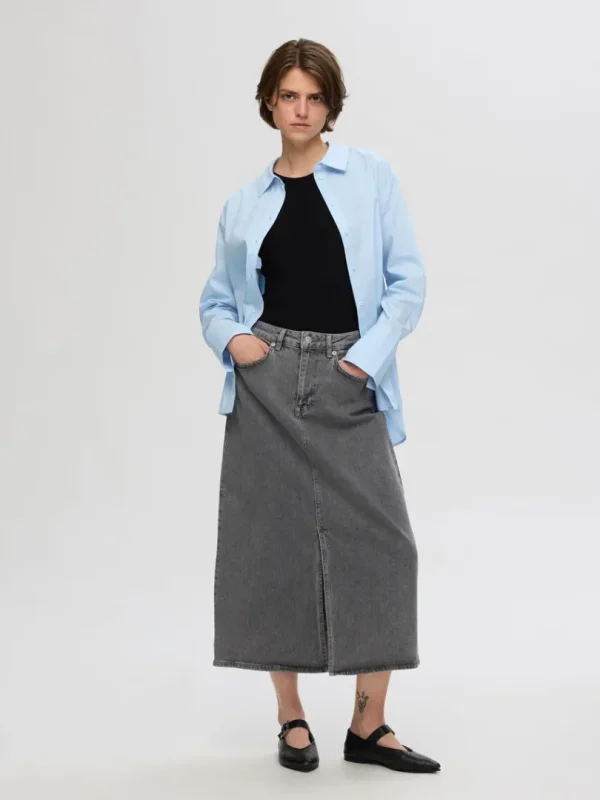 Skjorter>SELECTED 100% BOMULD SKJORTE Blue