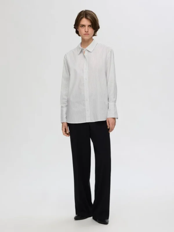 Skjorter>SELECTED 100% BOMULD SKJORTE White