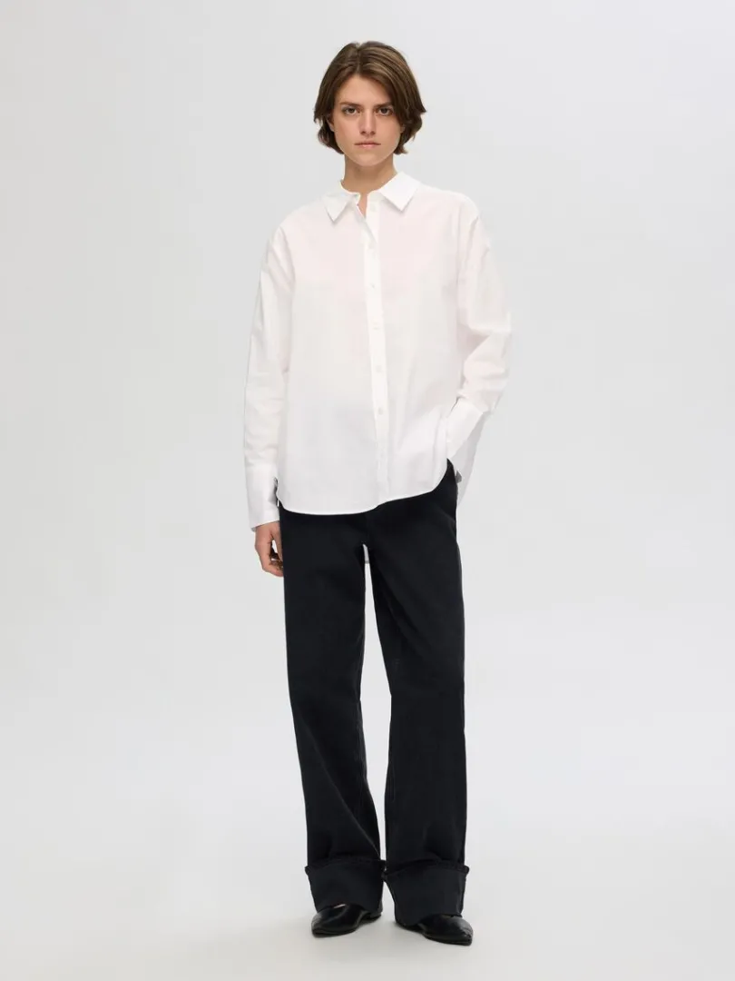 bomuld_skjorte_1.webp Skjorter>SELECTED 100% BOMULD SKJORTE White