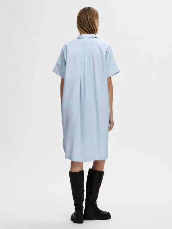 Kjoler>SELECTED BOMULD SKJORTEKJOLE Blue