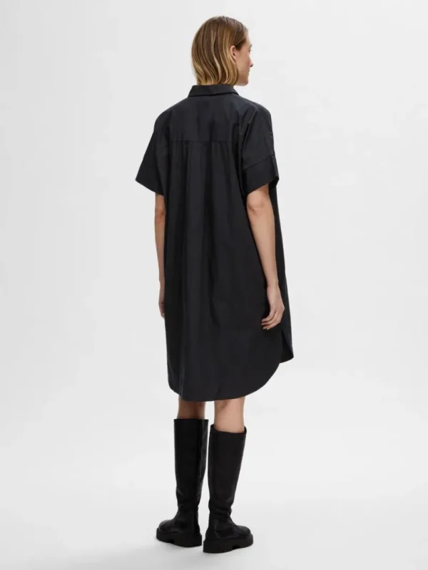 Kjoler>SELECTED BOMULD SKJORTEKJOLE Black