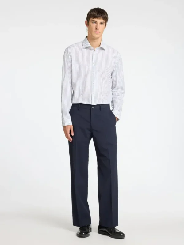 Skjorter>SELECTED 100% BOMULD SLIM FIT SHIRT White