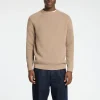 Strik>SELECTED 100% BOMULD SWEATER MED RUND HALS Beige