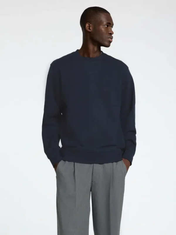 Hættetrøjer & Sweatshirts>SELECTED 100% BOMULD SWEATSHIRT Blue