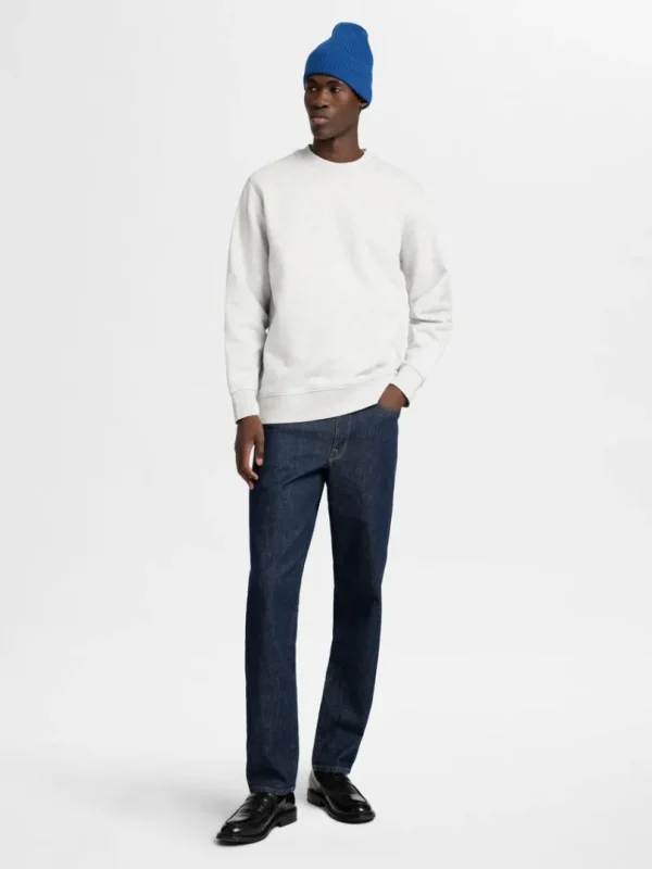 Hættetrøjer & Sweatshirts>SELECTED 100% BOMULD SWEATSHIRT Grey
