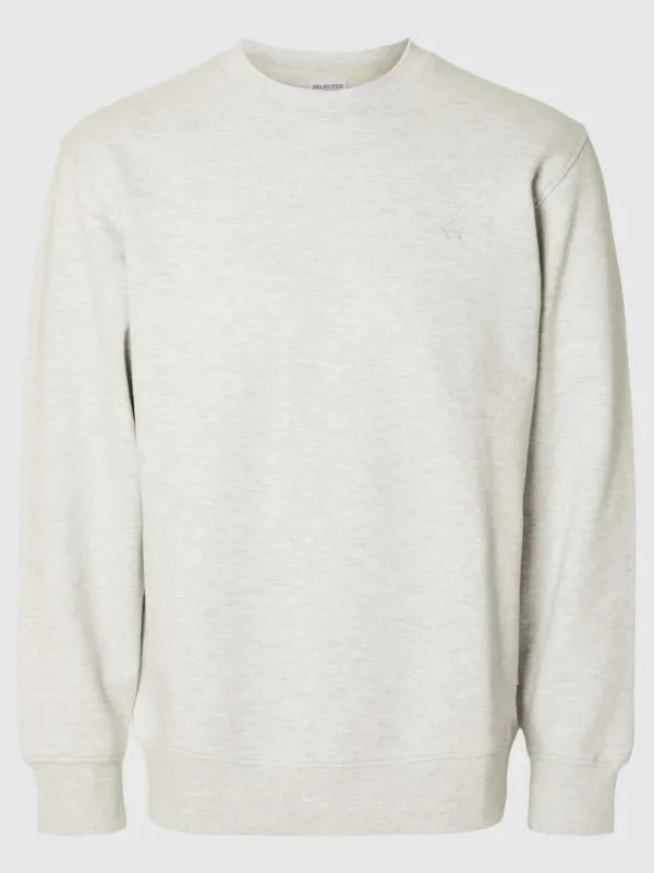 Hættetrøjer & Sweatshirts>SELECTED 100% BOMULD SWEATSHIRT Grey