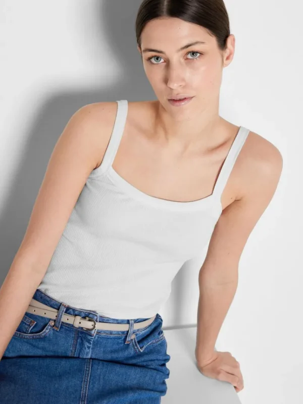 Toppe Og Bluser>SELECTED BOMULD TANKTOP White