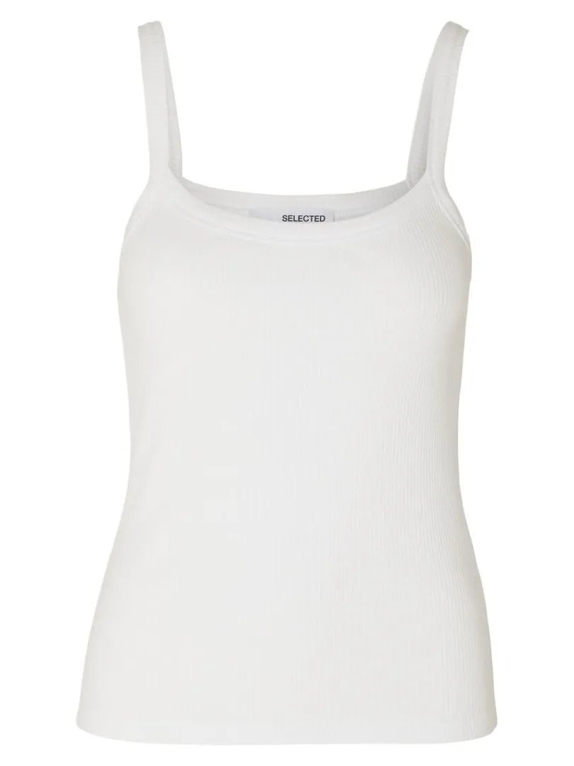 bomuld_tanktop_5.webp Toppe Og Bluser>SELECTED BOMULD TANKTOP White