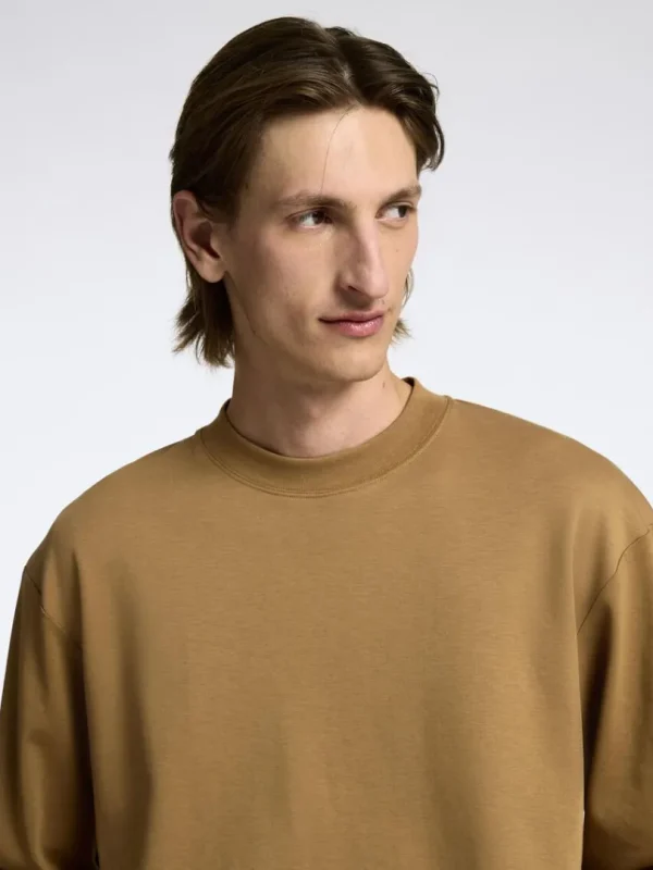 T-shirts>SELECTED 100% BOMULD TOP MED LANGE ÆRMER Orange