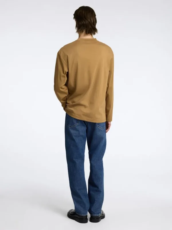 T-shirts>SELECTED 100% BOMULD TOP MED LANGE ÆRMER Orange
