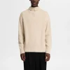 Strik>SELECTED 100% BOMULD TRØJE MED HALV LYNLÅS Beige