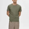 T-shirts>SELECTED BOMULDSSLUB T-SHIRT Green