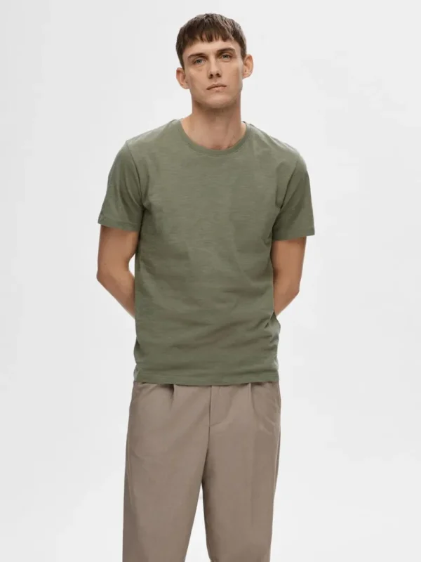 T-shirts>SELECTED BOMULDSSLUB T-SHIRT Green