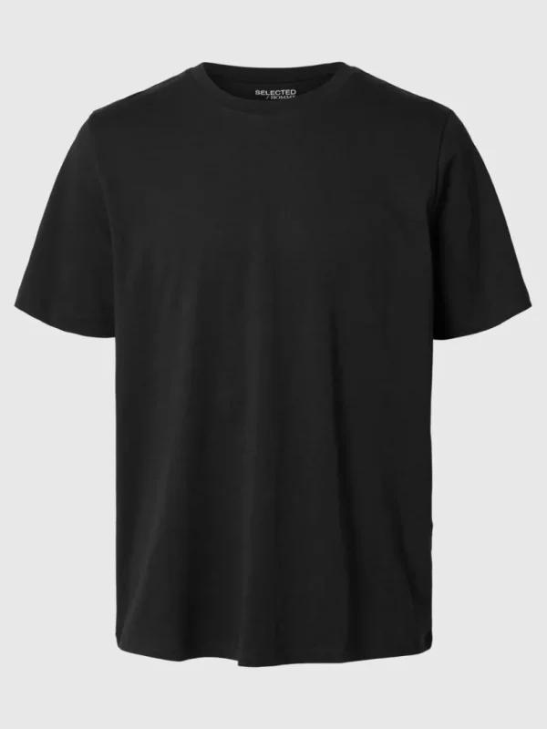 T-shirts>SELECTED BOMULDSSLUB T-SHIRT Black