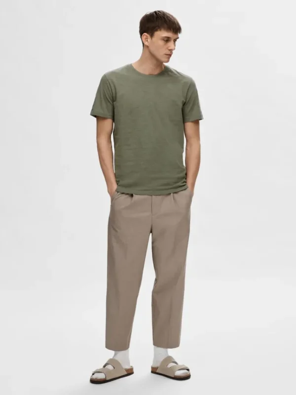 T-shirts>SELECTED BOMULDSSLUB T-SHIRT Green