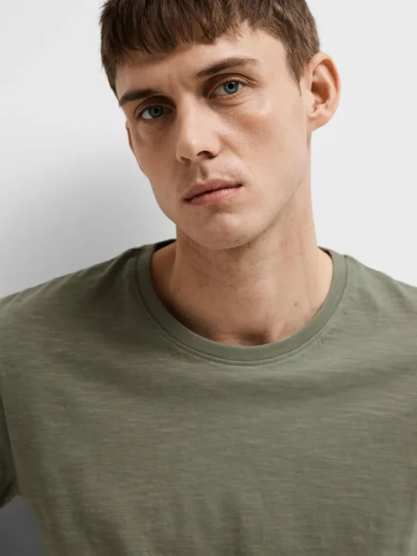 T-shirts>SELECTED BOMULDSSLUB T-SHIRT Green