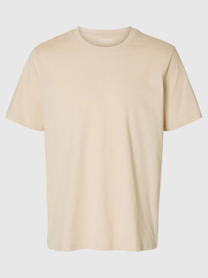 bomuldsslub_tshirt_5.webp T-shirts>SELECTED BOMULDSSLUB T-SHIRT Beige