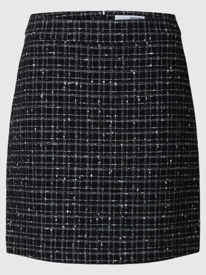 boucle_mininederdel_0.webp Nederdele>SELECTED BOUCLE MININEDERDEL Black