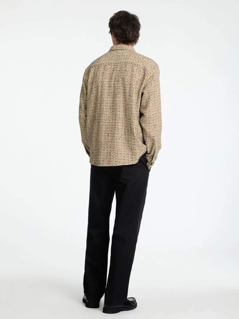 boxy_fit_boucle_overshirt_1.webp Overtøj | Skjorter>SELECTED BOXY FIT BOUCLE OVERSHIRT Brown