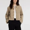 Overtøj>SELECTED BOXY FIT DENIMJAKKE Beige