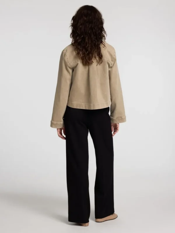 Overtøj>SELECTED BOXY FIT DENIMJAKKE Beige