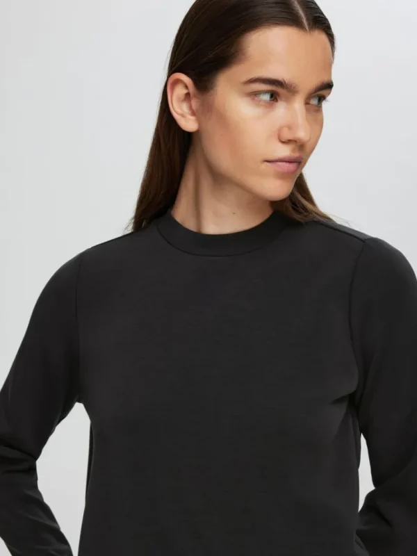 T-shirts>SELECTED BOXY FIT LANGÆRMET T-SHIRT Black