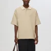 Poloer>SELECTED BOXY FIT POLO Beige