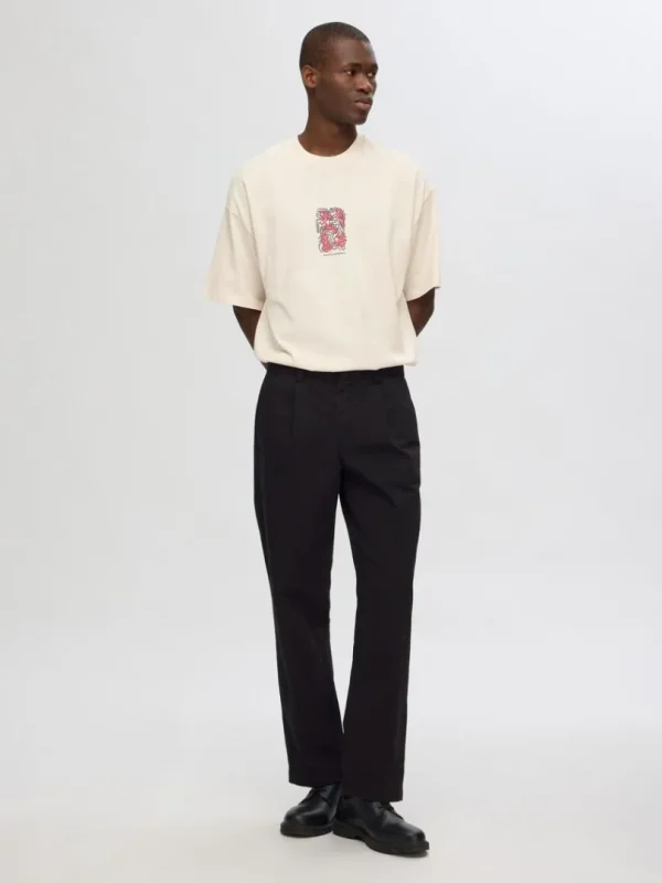 T-shirts>SELECTED BOXY FIT T-SHIRT Beige