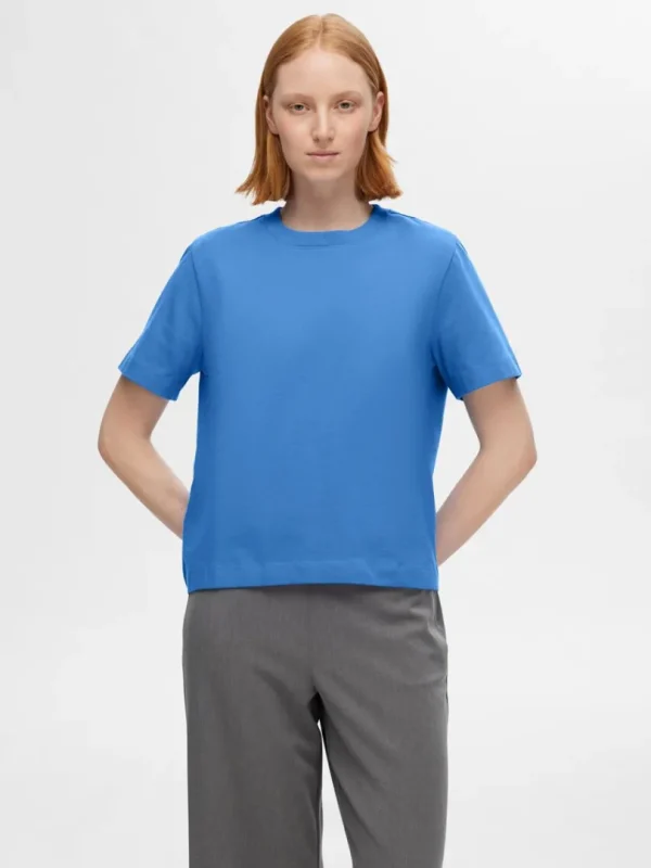 T-shirts>SELECTED BOXY T-SHIRT Blue
