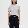T-shirts>SELECTED BOXY T-SHIRT Grey