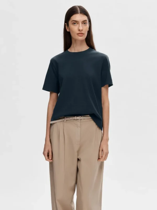 T-shirts>SELECTED BOXY T-SHIRT Blue