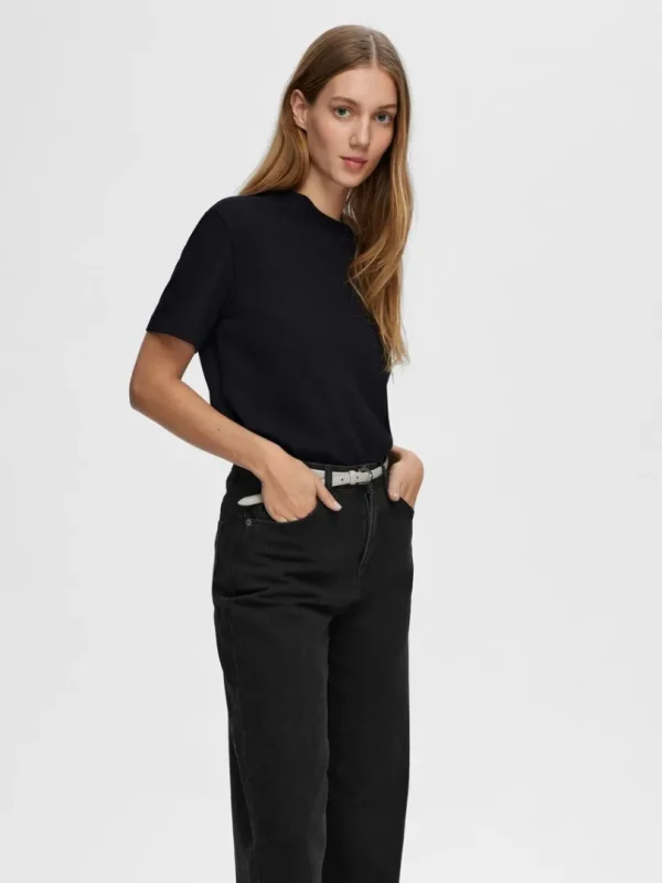 T-shirts>SELECTED BOXY T-SHIRT Black