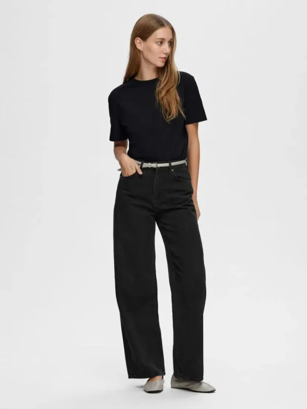 T-shirts>SELECTED BOXY T-SHIRT Black