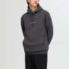 Hættetrøjer & Sweatshirts>SELECTED BRODERET HOODIE Grey