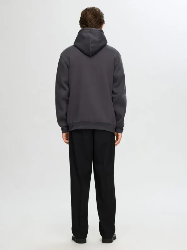 Hættetrøjer & Sweatshirts>SELECTED BRODERET HOODIE Grey