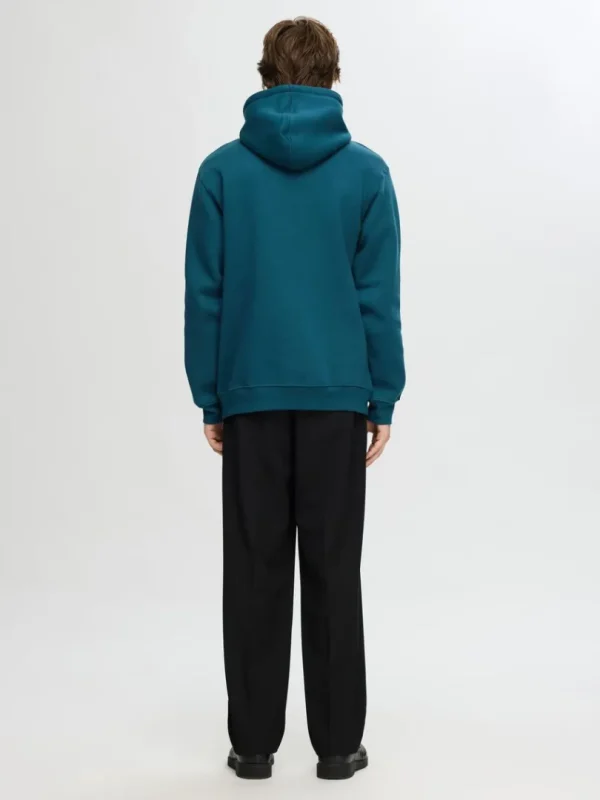 Hættetrøjer & Sweatshirts>SELECTED BRODERET HOODIE Blue