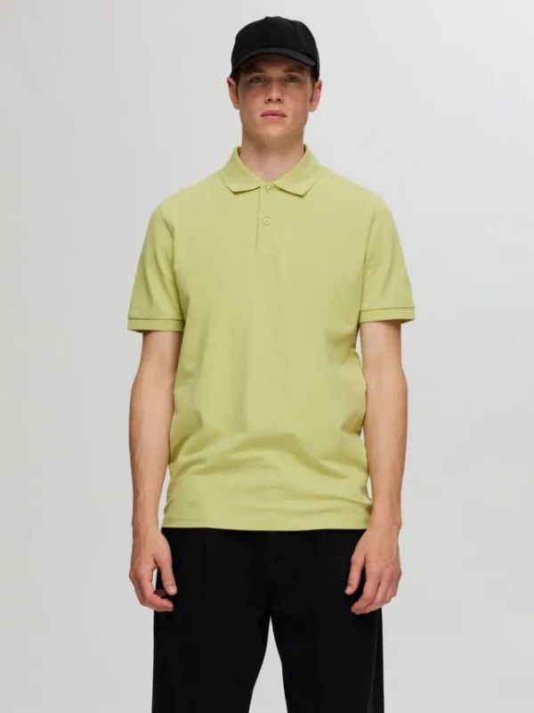 Poloer>SELECTED BRODERET POLO Green