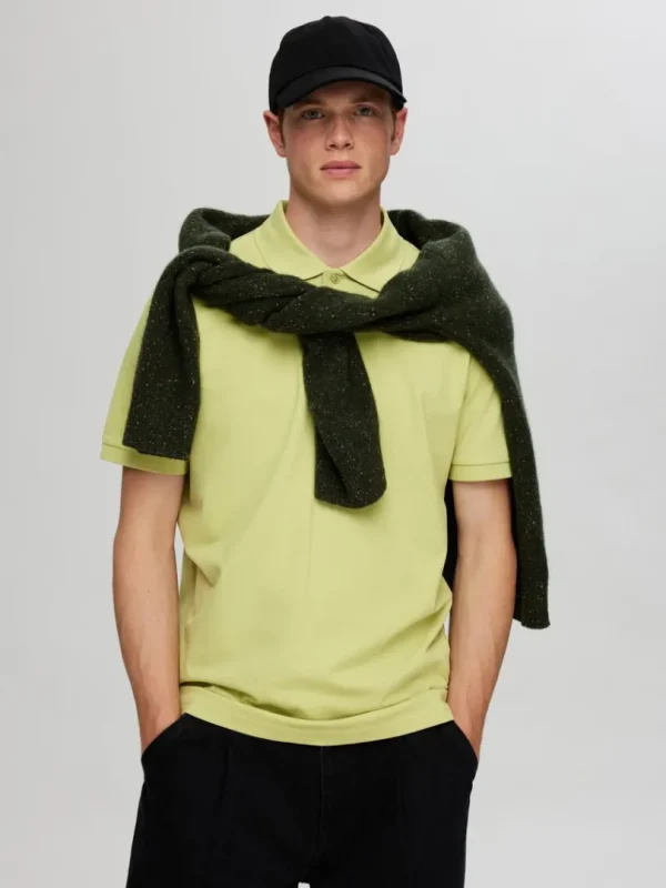 Poloer>SELECTED BRODERET POLO Green