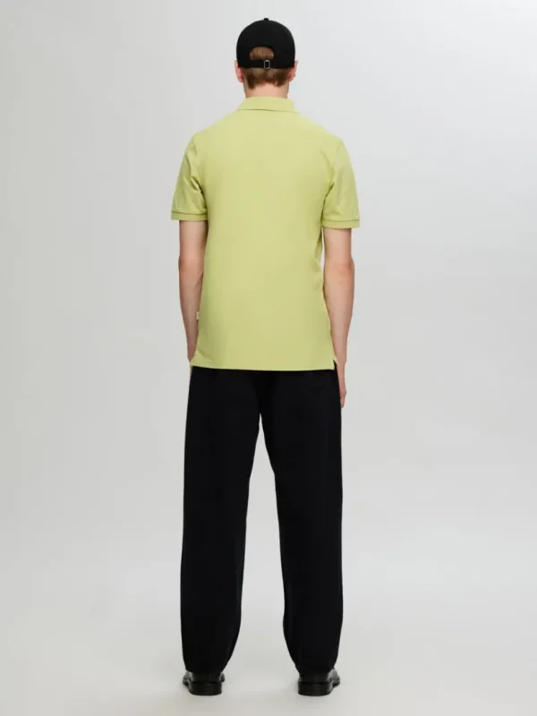 Poloer>SELECTED BRODERET POLO Green