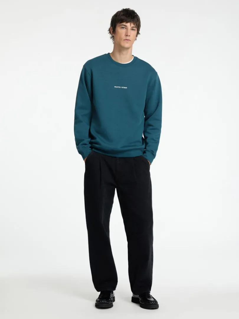broderet_sweatshirt_2.webp Hættetrøjer & Sweatshirts>SELECTED BRODERET SWEATSHIRT Blue
