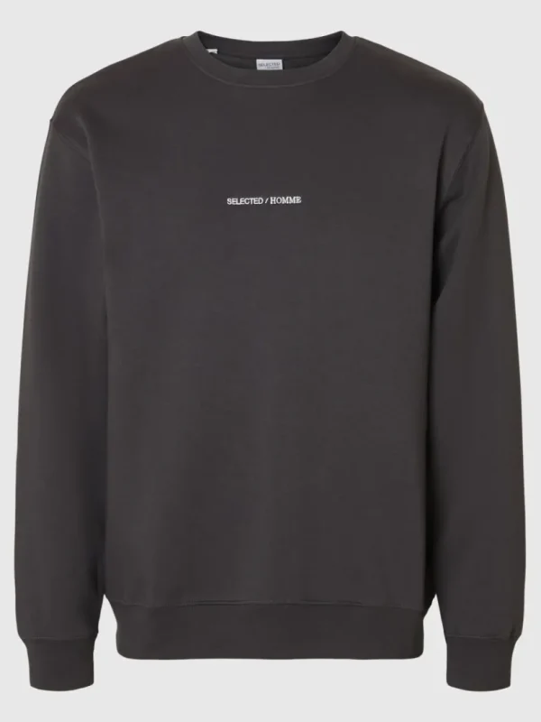 Hættetrøjer & Sweatshirts>SELECTED BRODERET SWEATSHIRT Grey
