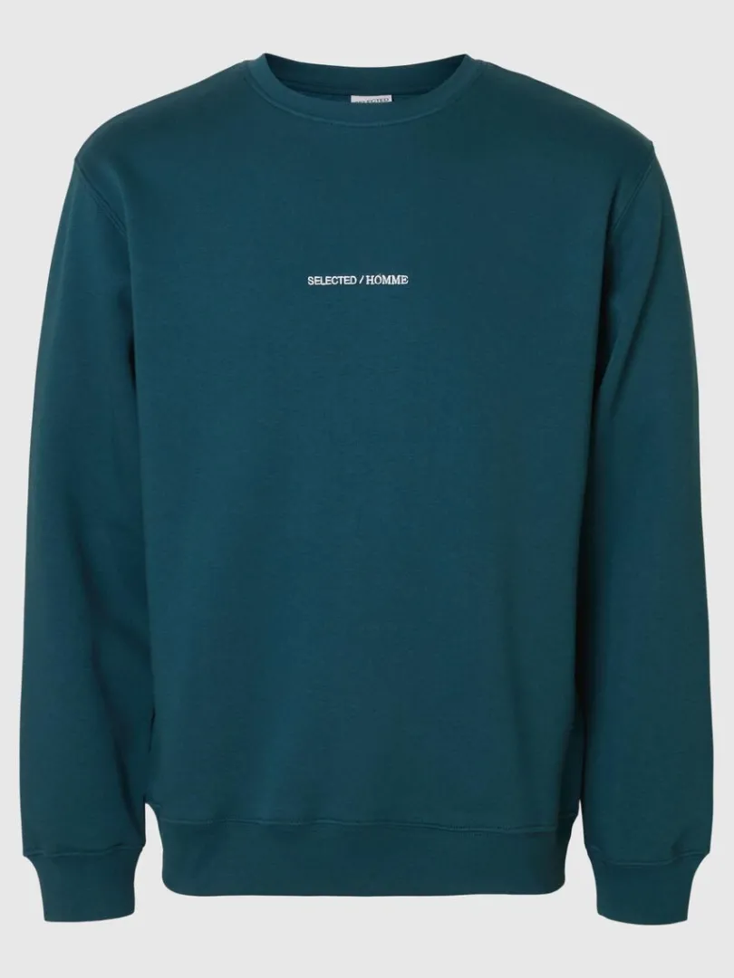 broderet_sweatshirt_4.webp Hættetrøjer & Sweatshirts>SELECTED BRODERET SWEATSHIRT Blue